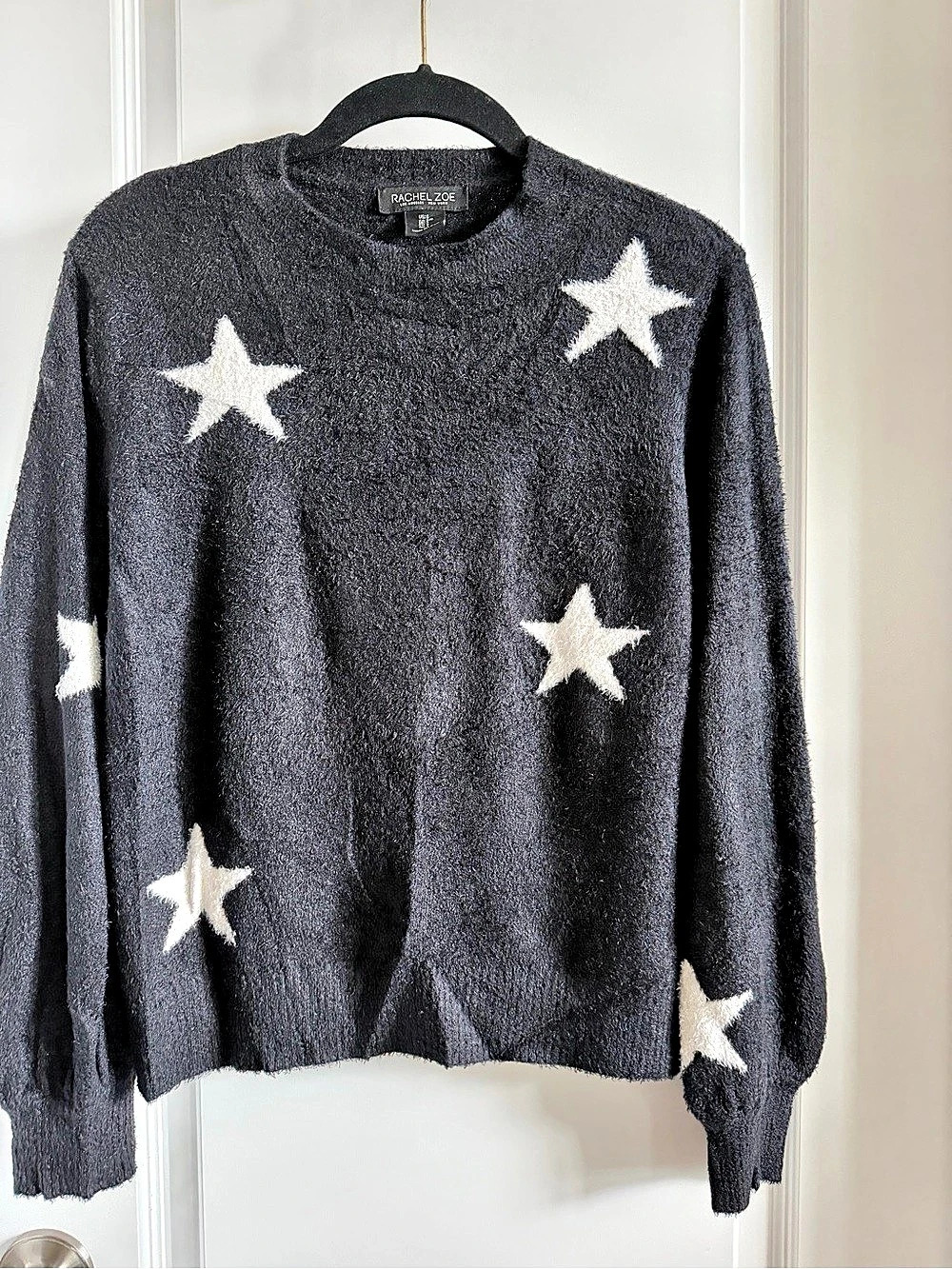 Rachel Zoe Star Sweater in Black & White Size Small Like New